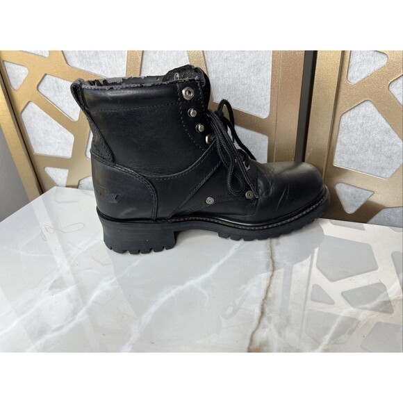 vtg harley davidson Black Leather Moto  Boots Uk 7.5 Eu 41 Men Us 8.5 Women 10 main image 4